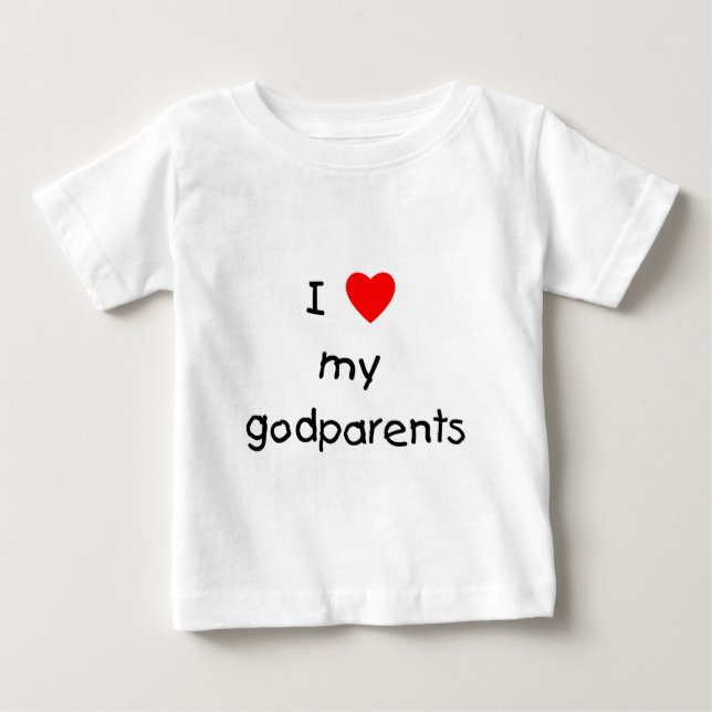Camiseta De Bebé Amo a mis padrinos (Anverso)