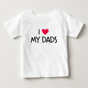 Camiseta De Bebé Amo A Mis Papás.
