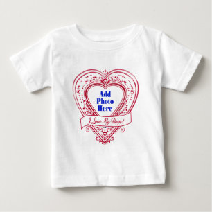 Camiseta De Bebé ¡Amo A Mis Perros! Corazones rojos de foto