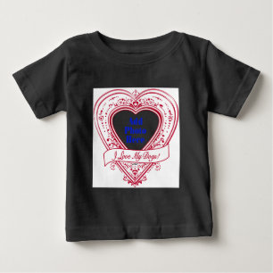 Camiseta De Bebé ¡Amo A Mis Perros! Corazones rojos de foto