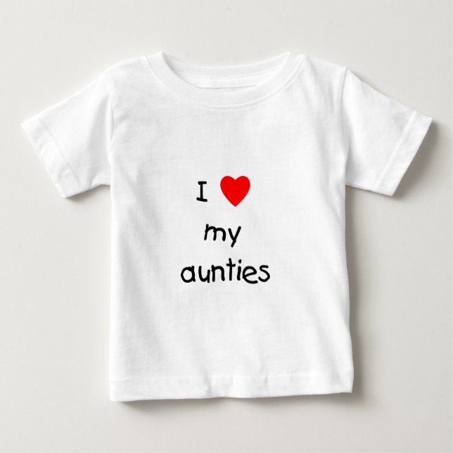Camiseta De Bebé Amo a mis tías (Anverso)