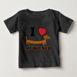 Camiseta De Bebé Amo a My Weiner - Doxie