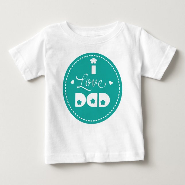 Camiseta De Bebé Amo a papá (Anverso)