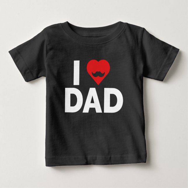 Camiseta De Bebé Amo a papá (Anverso)