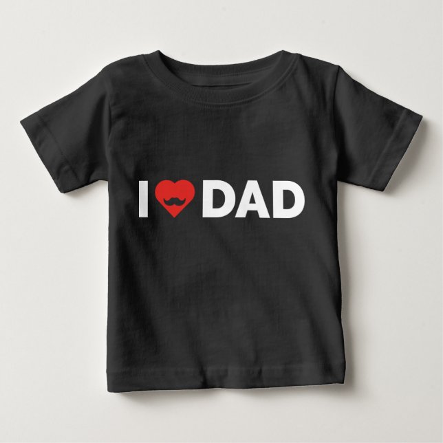 Camiseta De Bebé Amo a papá (Anverso)
