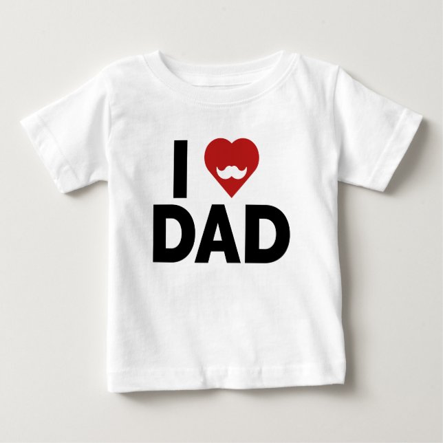 Camiseta De Bebé Amo a papá (Anverso)
