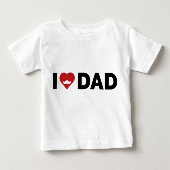 Camiseta De Bebé Amo a papá (Anverso)