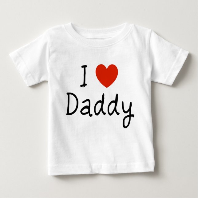 Camiseta De Bebé Amo a papá bebé lindo (Anverso)