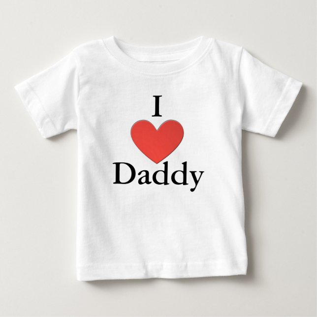 Camiseta De Bebé Amo a papá una pieza (Anverso)