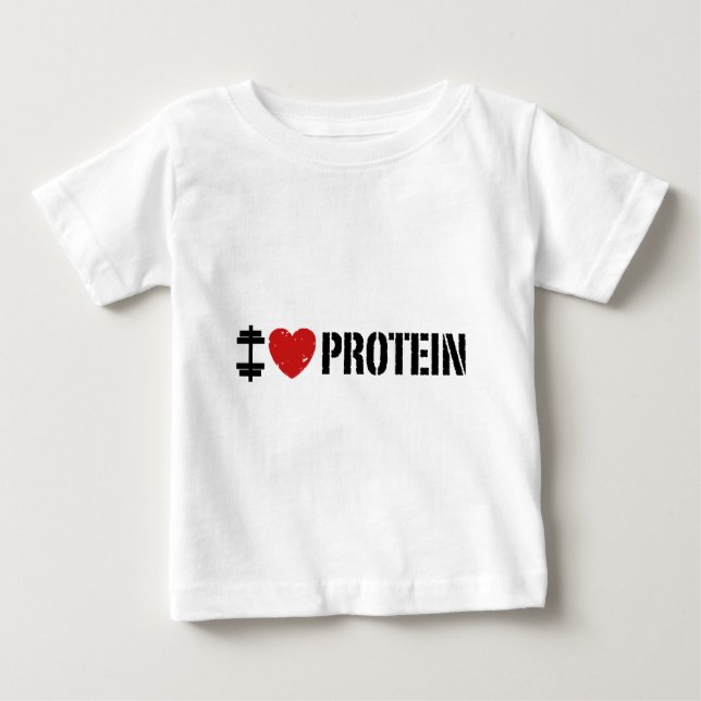 Camiseta De Bebé Amo a Proteína (Anverso)