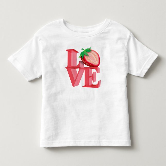 CAMISETA DE BEBÉ AMO A STRAWBERRY (Anverso)
