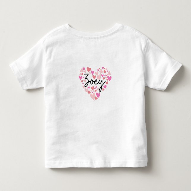 Camiseta De Bebé Amo a Zoey (Reverso)