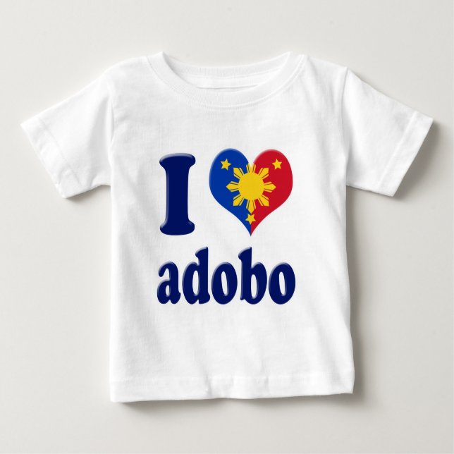 Camiseta De Bebé Amo Adobong Pinoy (Anverso)