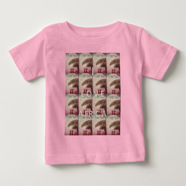 Camiseta De Bebé Amo África - Patrón de paisaje cultural (Anverso)