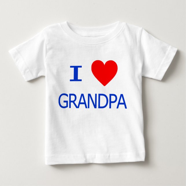 Camiseta De Bebé Amo al abuelo (Anverso)