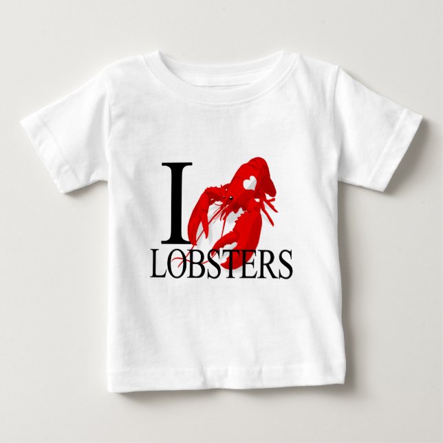 Camiseta De Bebé Amo al bebé de las langostas (Anverso)