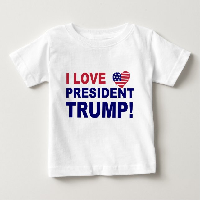 Camiseta De Bebé Amo al presidente Trump (Anverso)