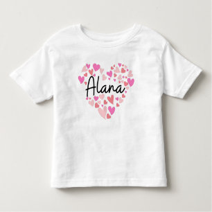 Camiseta De Bebé Amo Alana - corazones de Alana