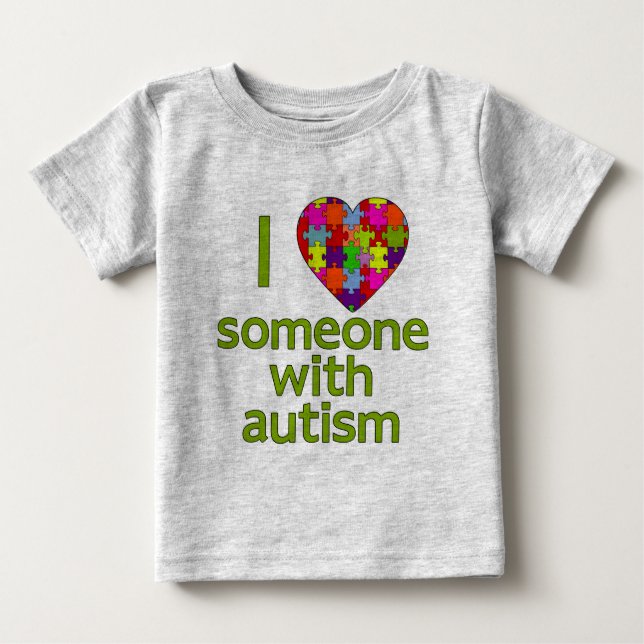 CAMISETA DE BEBÉ AMO ALGUIEN CON AUTISMO (Anverso)