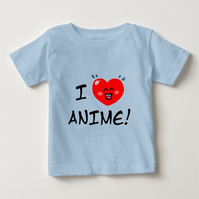 Camiseta De Bebé Amo Anime (Anverso)