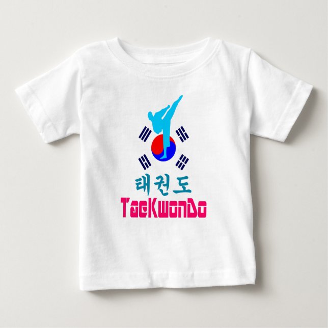 Camiseta De Bebé ✔ Amo ☯ arte marcial coreano-téKwonDo fabuloso (Anverso)