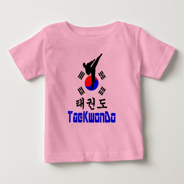 Camiseta De Bebé ✔ Amo ☯ arte marcial coreano-téKwonDo fabuloso (Anverso)
