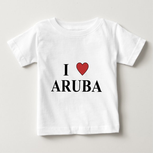 Camiseta De Bebé Amo Aruba (Anverso)