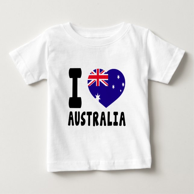 Camiseta De Bebé Amo Australia (Anverso)