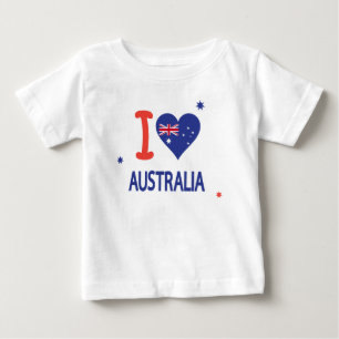Camiseta De Bebé AMO AUSTRALIA Australia día el 26 de enero feliz