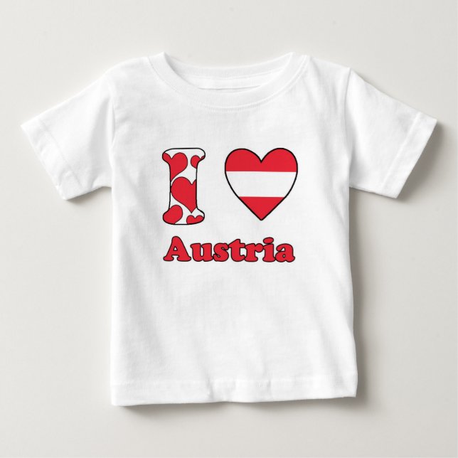 Camiseta De Bebé Amo Austria (Anverso)