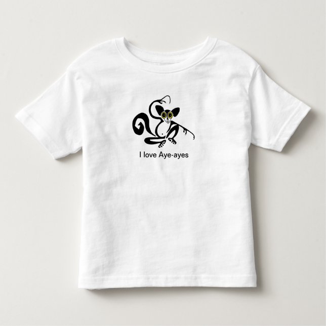 Camiseta De Bebé Amo AYE-AYES - Primado - amante de los animales -  (Anverso)