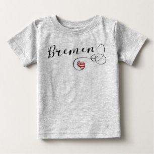 Camiseta De Bebé Amo Bremen, Bandera Bremen, Alemania