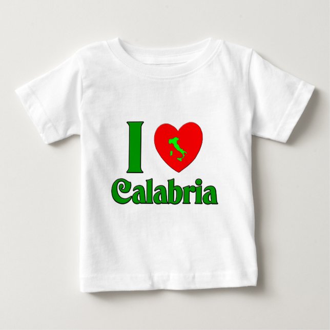Camiseta De Bebé Amo Calabria Italia (Anverso)