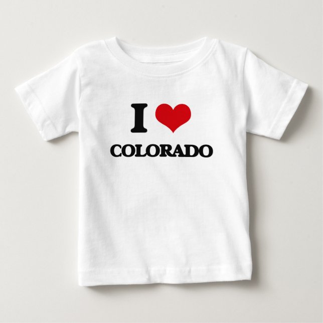 Camiseta De Bebé Amo Colorado (Anverso)