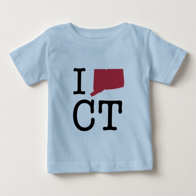 Camiseta De Bebé Amo Connecticut (Anverso)