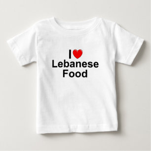 Camiseta De Bebé Amo (corazón) la comida libanesa