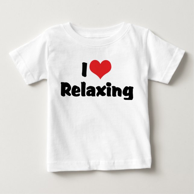 Camiseta De Bebé Amo corazón relajante (Anverso)
