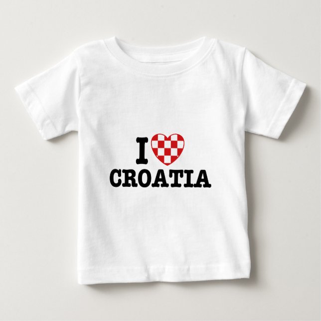 Camiseta De Bebé Amo Croacia (Anverso)