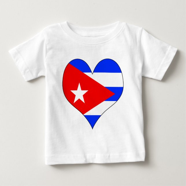 Camiseta De Bebé Amo Cuba (Anverso)