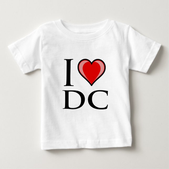 Camiseta De Bebé Amo DC - distrito de Columbia (Anverso)