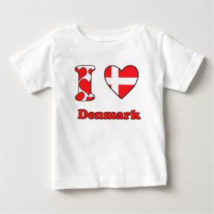 Camiseta De Bebé Amo Dinamarca