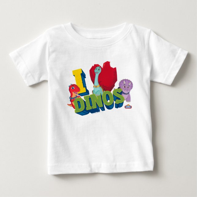 Camiseta De Bebé Amo Dinos | Dino Ranch (Anverso)