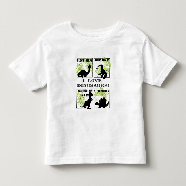 CAMISETA DE BEBÉ ¡AMO DINOSAURIOS! (Anverso)
