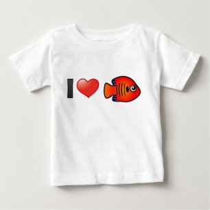 Camiseta De Bebé Amo el Angelfish Flame