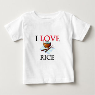 Camiseta De Bebé Amo el arroz