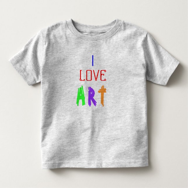 Camiseta De Bebé Amo el arte (Anverso)