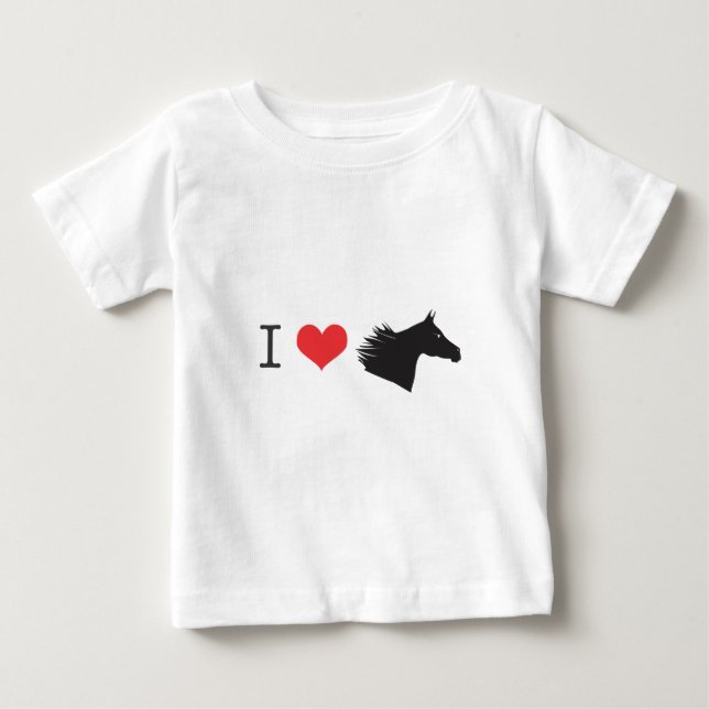 Camiseta De Bebé Amo el caballo (Anverso)