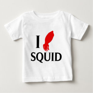 Camiseta De Bebé Amo el calamar