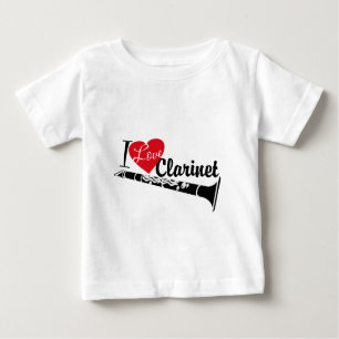 Camiseta De Bebé Amo el Clarinet