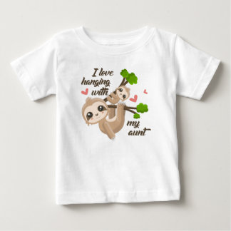 Camiseta De Bebé Amo el colgar con mi tía